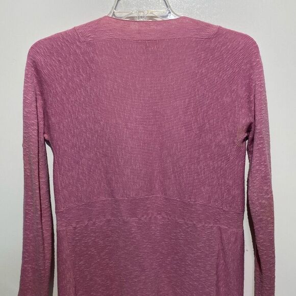 Eileen Fisher Women's Pink Linen Cotton Open Front Cardigan Sweater Small - Picture 8 of 8